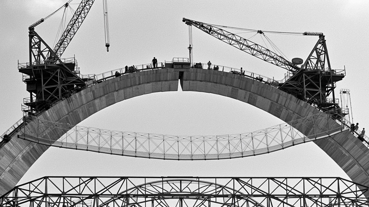 St. Louis Arch under construction